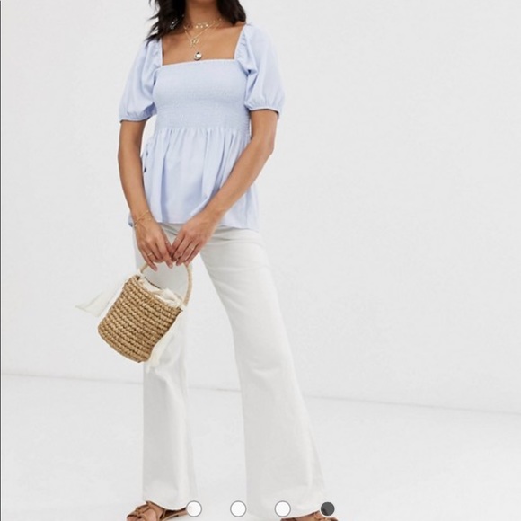 Vila square neck smock top - Picture 3 of 6